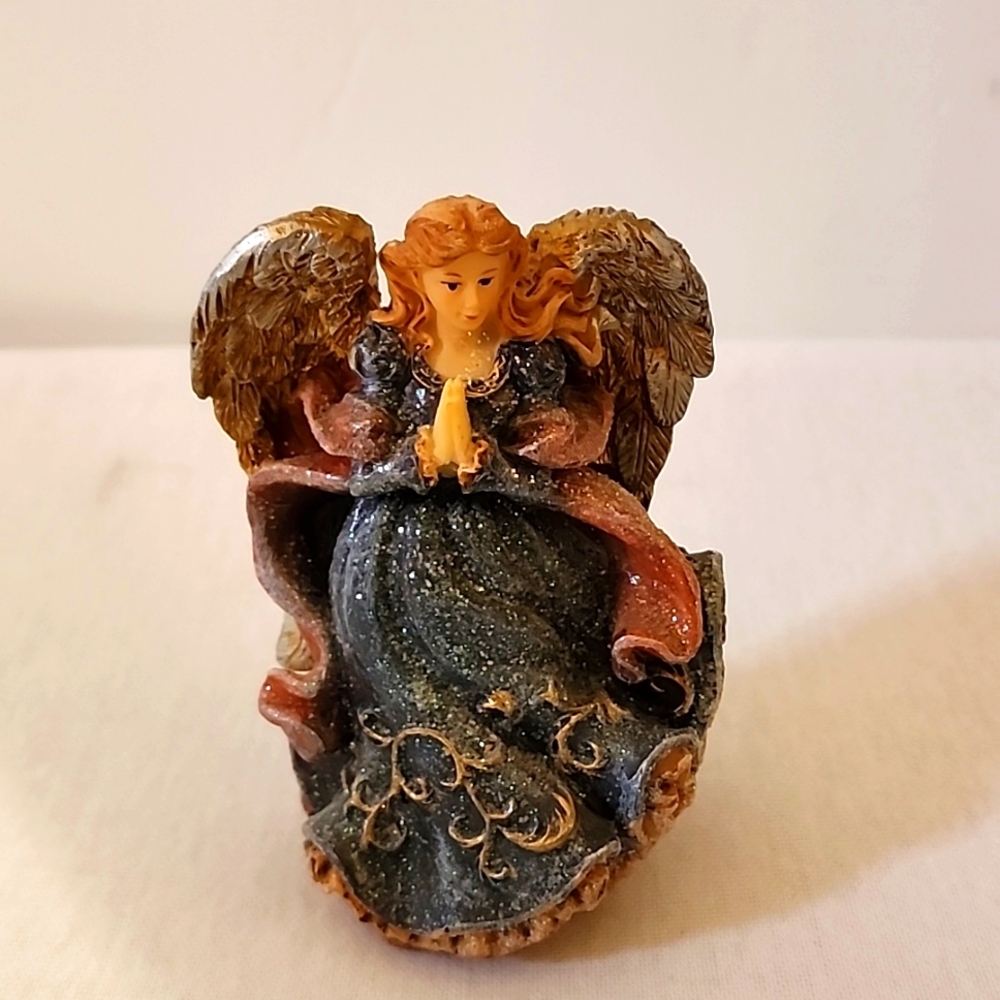 Praying glittery vintage angel knick knack